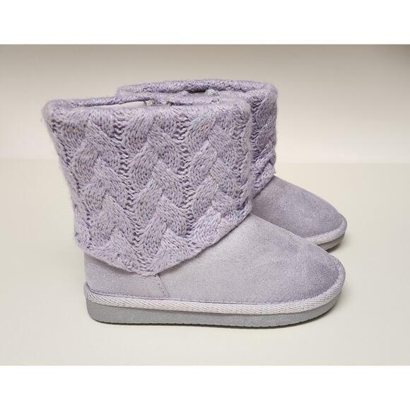 Jumping Beans Reagann Toddler Girls Winter Sweater Boots Lavender Purple Size 11 - Picture 4 of 14